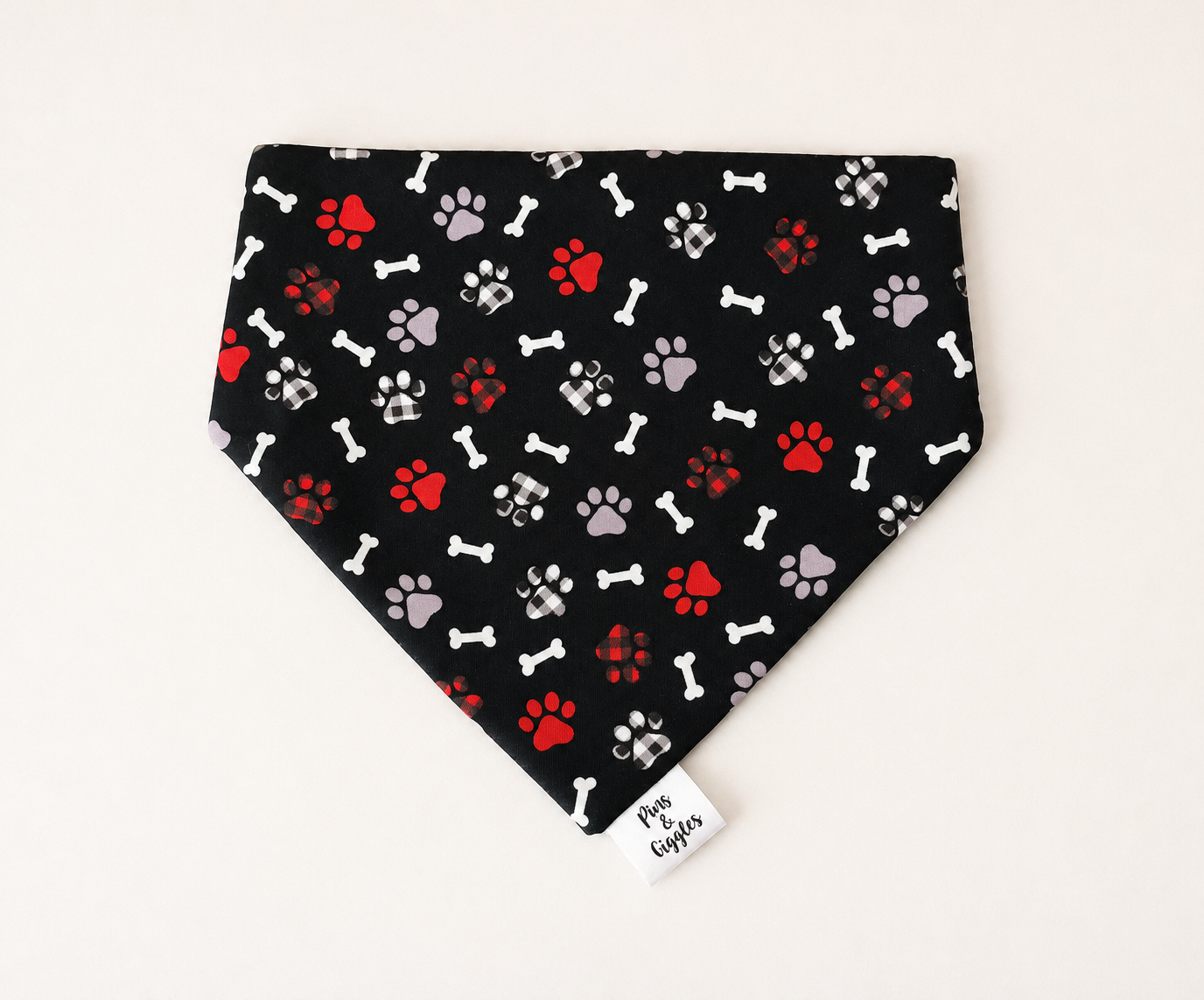 pet bandana with pawprint pattern